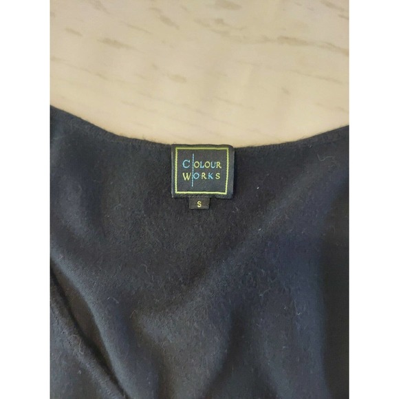 colourworks black cardigan button front ,size small 3/4 sleeve - Picture 3 of 10
